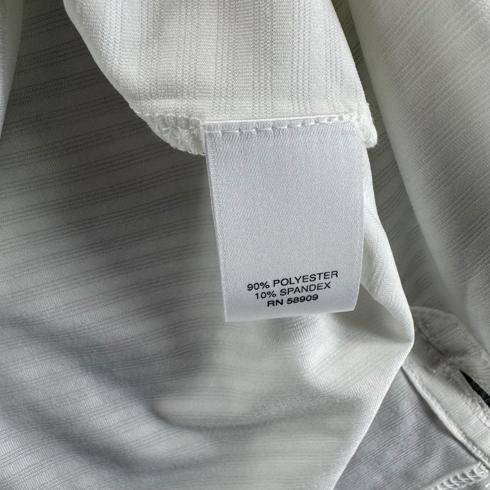 Roundtree & Yorke Polo Shirt Mens 2XT White Performance Short Sleeve Striped - Picture 5 of 9